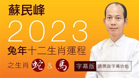 蘇民峰2023年生肖運程|蘇民峰2023十二生肖運程｜屬兔、龍、蛇、馬、羊、 